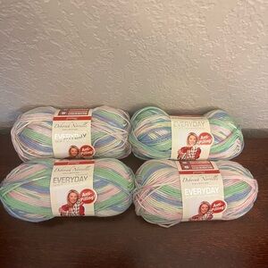 Deborah Norville Premier Everyday Acrylic Soft Worsted Yarn “Nursery “ 4 Skeins